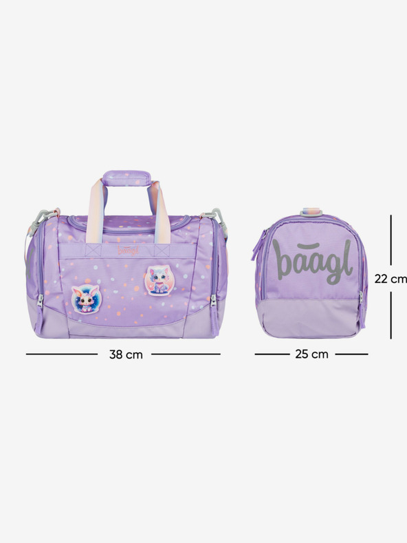 BAAGL  Ljubičasta dječja sportska torba Ljubimci Baagl