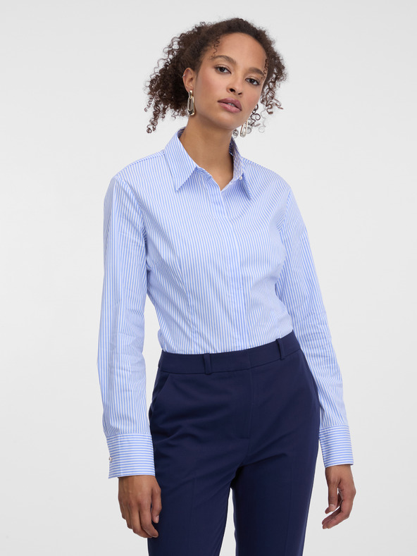 Orsay Svijetloplava prugasta ženska košulja ORSAY