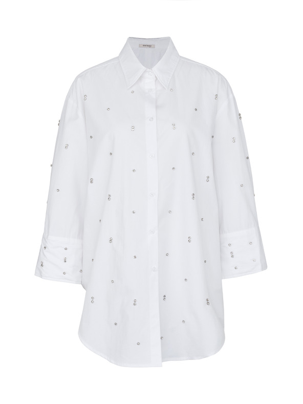 Orsay Bijela ženska košulja s kamenčićima ORSAY