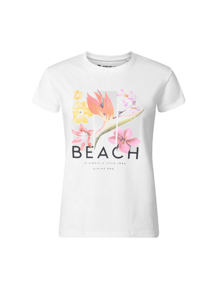 ALPINE PRO Ženska pamučna majica ALPINE PRO SUMEKA white varijanta pc