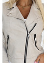 numoco Semiš motoristička jakna s dugim rukavima i patentnim zatvaračima - svijetlo bež
