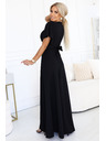 numoco Duge haljine JENNIFER s razrezom - crne