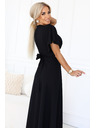 numoco Duge haljine JENNIFER s razrezom - crne