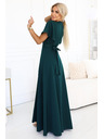 numoco Duge haljine JENNIFER s razrezom - bočasto zelene