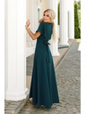 numoco Duge haljine JENNIFER s razrezom - bočasto zelene