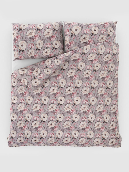 Kvalitex Posteljina od francuskog krepa 220x200, 70x90cm Ester siva Kvalitex