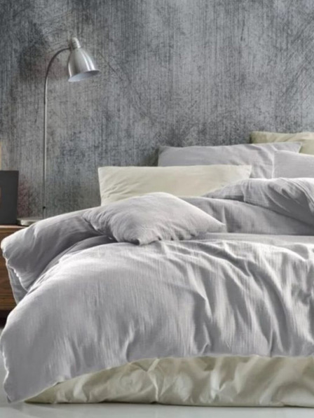 Kvalitex Francuska muslin posteljina 240x200, 70x90cm svijetlosiva Kvalitex