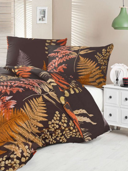 Kvalitex Satensko francusko posteljno rublje Luxury Collection 1+2, 200x200, 70x90cm Paprat smeđe Kvalitex