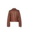 CAMAIEU Smeđa ženska kožna jakna
