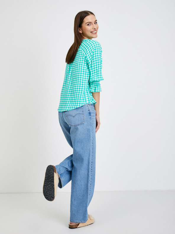 Orsay Svjetlozelena bluza na kockice ORSAY