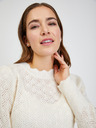 Orsay Krem ženski rupičasti pulover ORSAY