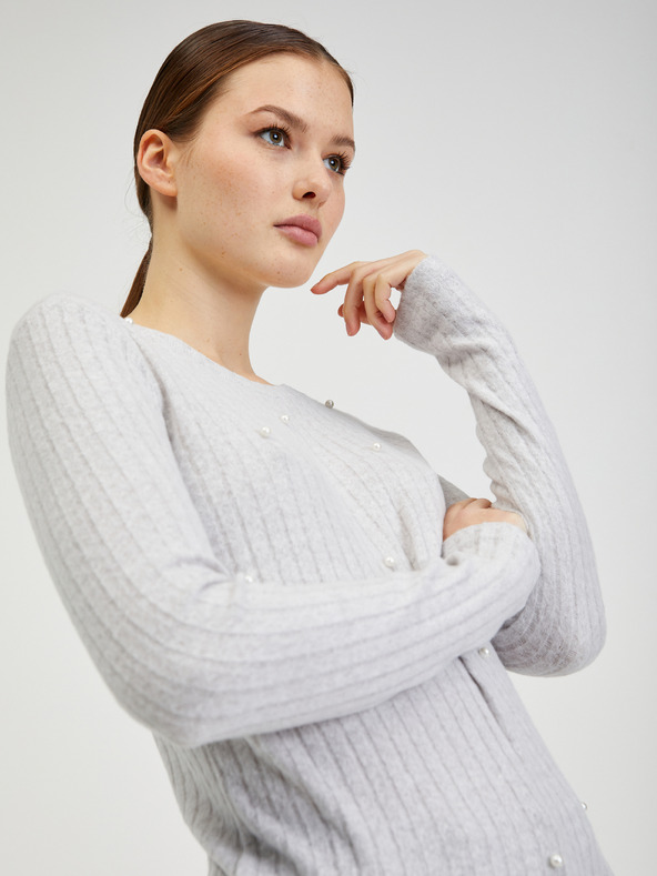 Orsay Svjetlosivi ženski rebrasti pulover ORSAY