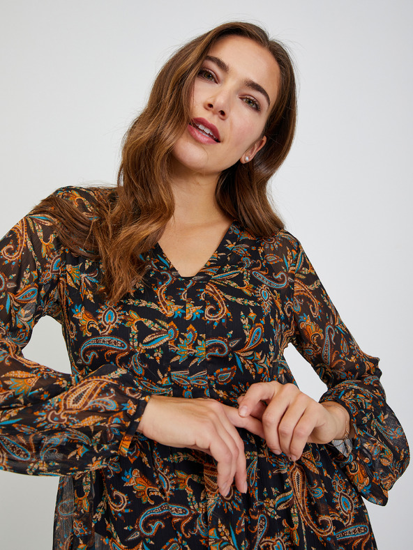 Orsay Smeđe-crna ženska bluza s uzorkom ORSAY