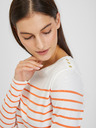 Orsay Narančasto-bijela ženska prugasta majica ORSAY