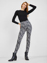 Orsay Bijelo-crne ženske hlače od brušene kože s uzorkom ORSAY