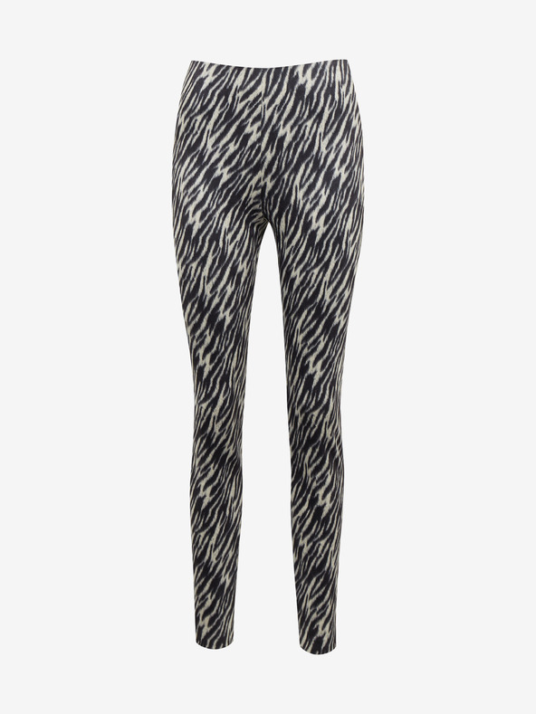 Orsay Bijelo-crne ženske hlače od brušene kože s uzorkom ORSAY