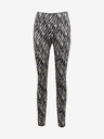 Orsay Bijelo-crne ženske hlače od brušene kože s uzorkom ORSAY