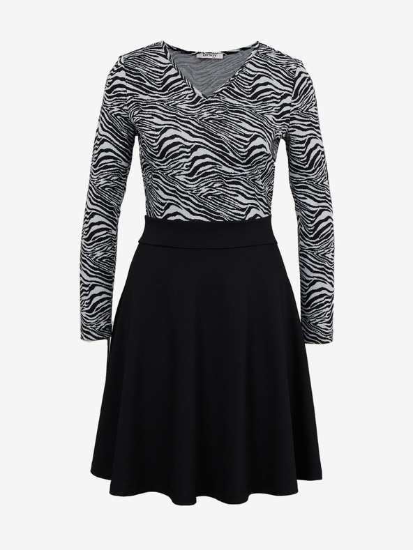 Orsay Bijelo-crna ženska haljina s uzorkom ORSAY