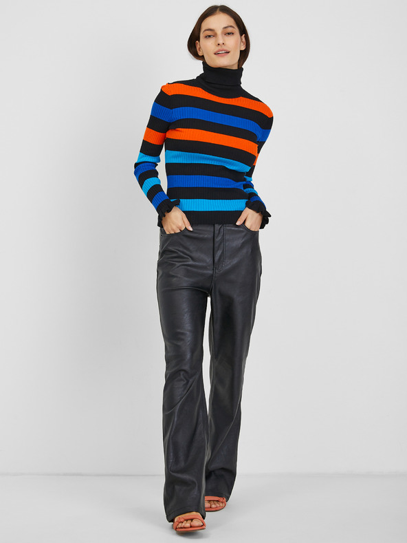 Orsay Narančasto-plavi ženski prugasti pulover ORSAY