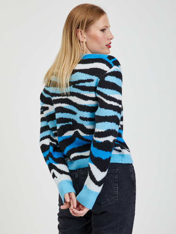 Orsay Crno-plavi ženski pulover s uzorkom ORSAY