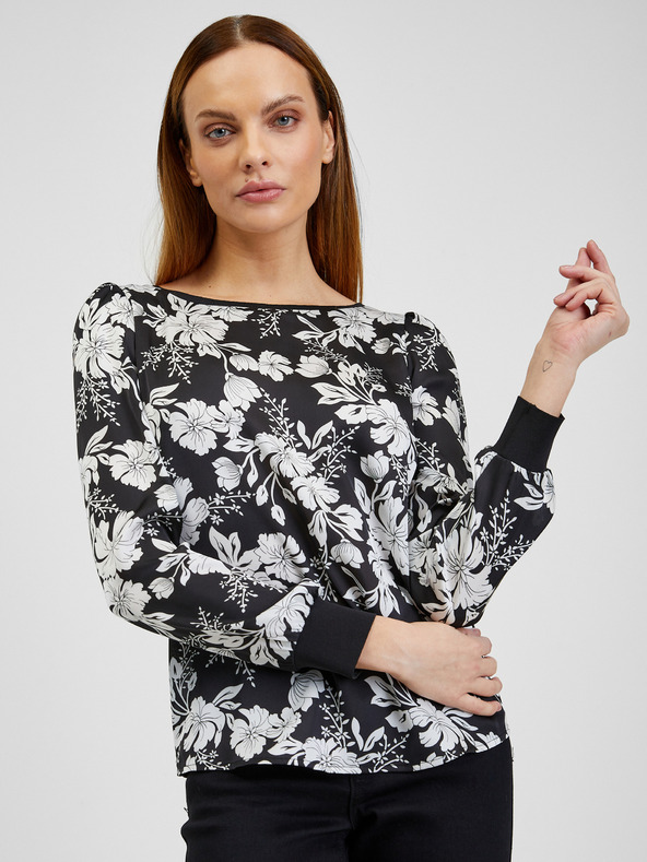 Orsay Bijelo-crna ženska bluza cvjetnog uzorka ORSAY
