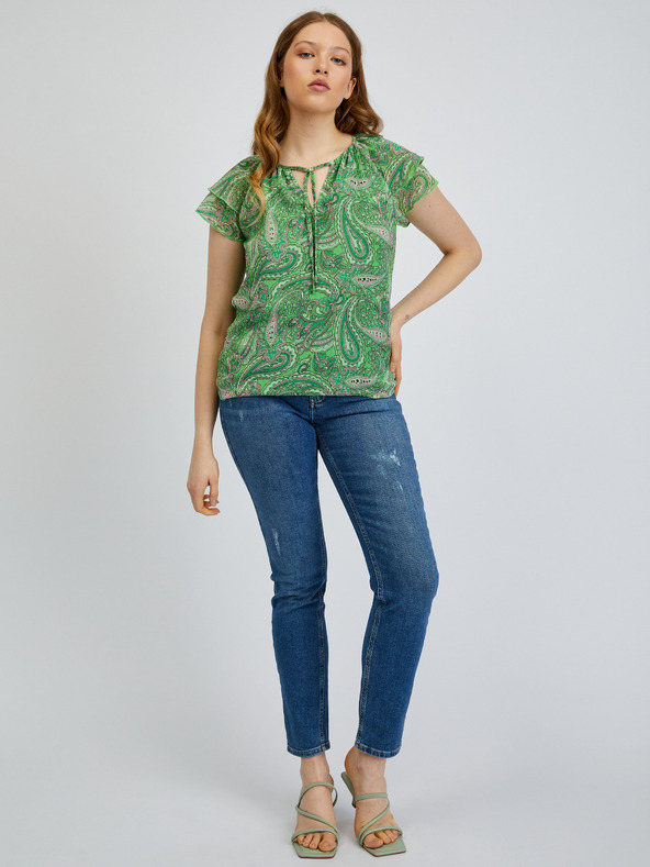 Orsay Zelena ženska bluza s uzorkom ORSAY