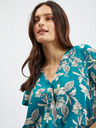 Orsay Petrolej plava ženska bluza cvjetnog uzorka ORSAY