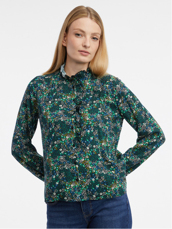 Orsay Tamno zelena ženska cvjetna bluza ORSAY