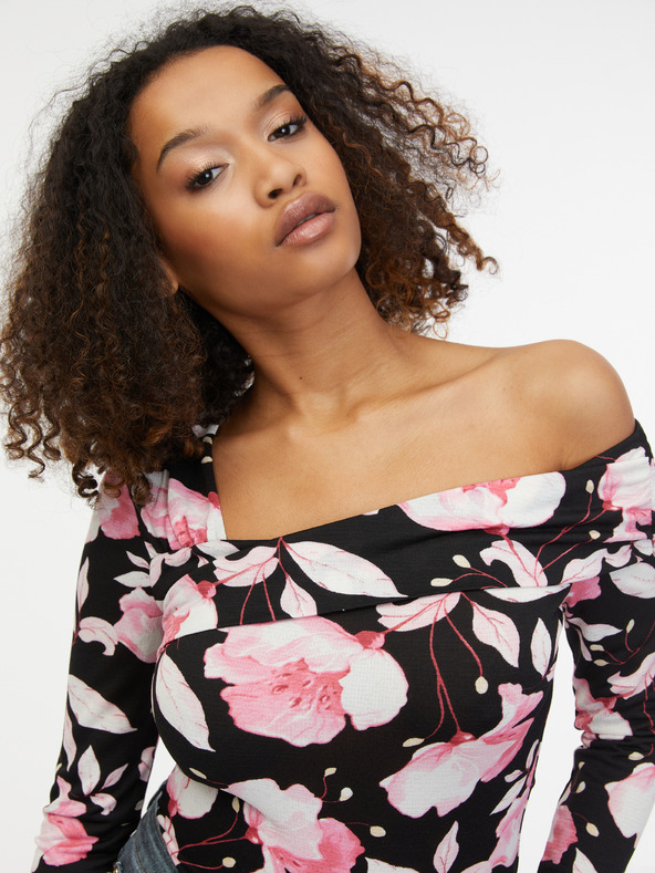 Orsay Roza i crni ženski cvjetni top ORSAY