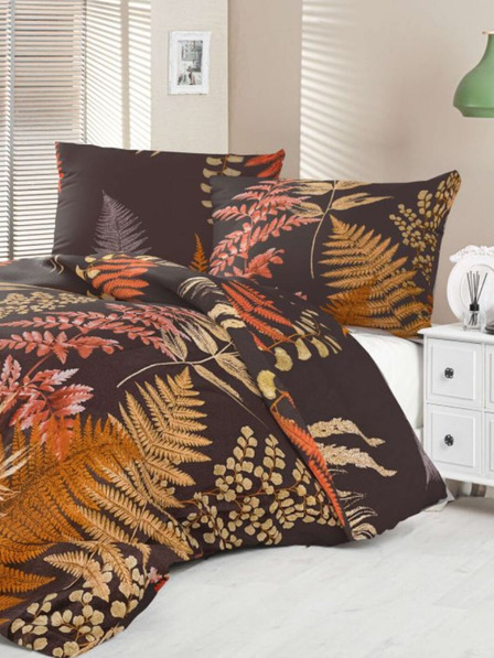 Kvalitex Satenasta francuska posteljina Luxury Collection 1+2, 220x200, 70x90cm Paprat smeđa Kvalitex