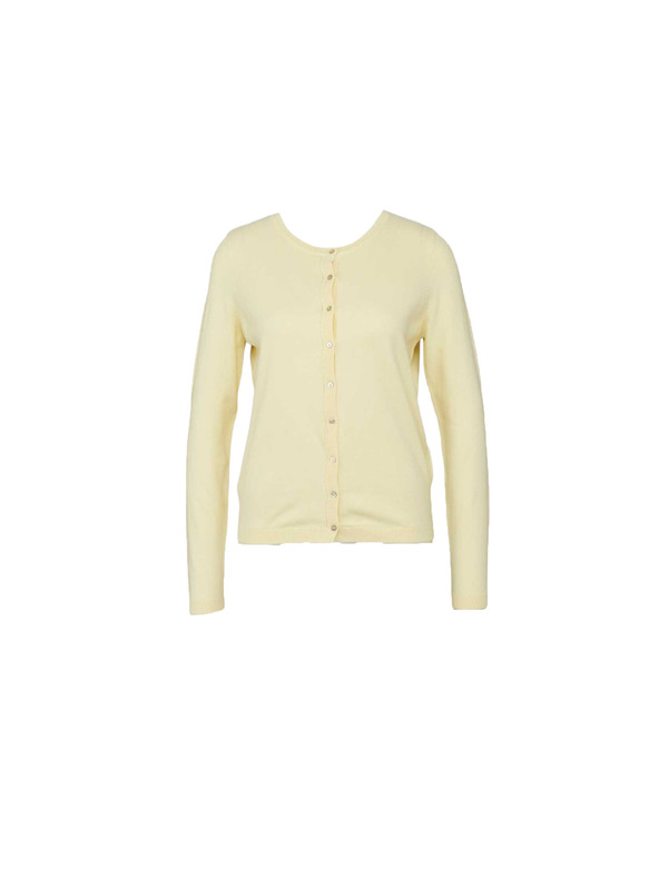 CAMAIEU Svijetložuti džemper na gumbe