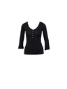 CAMAIEU Crna majica s gumbima CAMAIEU