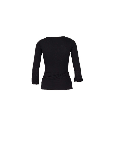 CAMAIEU Crna majica s gumbima CAMAIEU