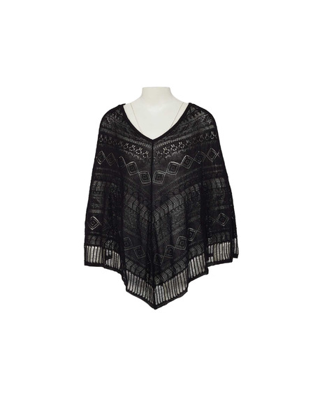 CAMAIEU Crni prozirni pončo CAMAIEU