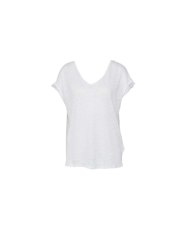 CAMAIEU Bijela majica s kratkim rukavima