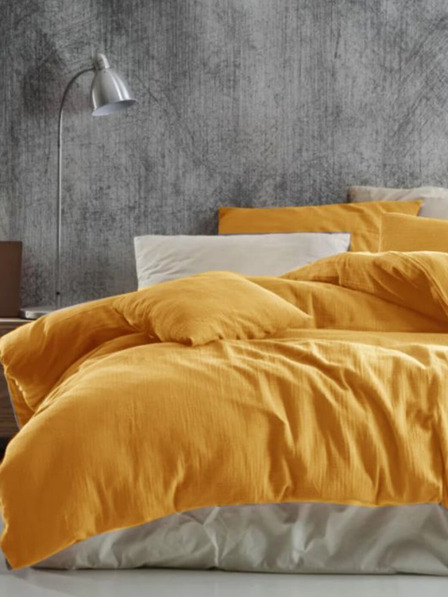 Kvalitex Francuska mušlin posteljina 200x200, 70x90cm žuta Kvalitex