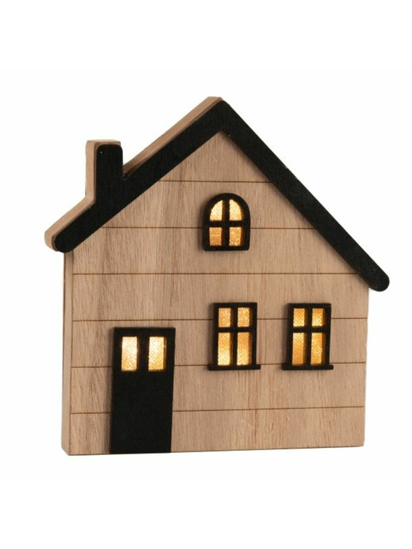 Casa de Engel Drvena svjetleća kućica za vješanje/postavljanje, 12/48