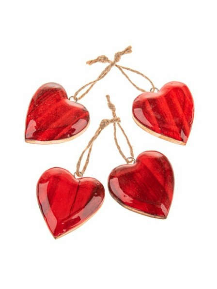 Casa de Engel Drveno viseće srce - set 4 kom, 12/288