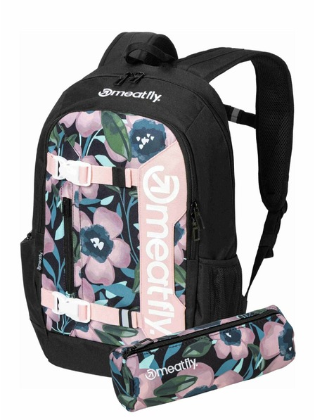 Meatfly Meatfly ruksak Basejumper Pink Flowers 22 L + PERNICA | Volumen 22 L