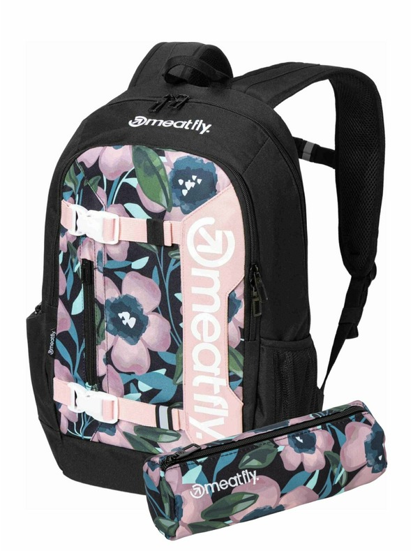 Meatfly Meatfly ruksak Basejumper Pink Flowers 22 L + PERNICA | Volumen 22 L