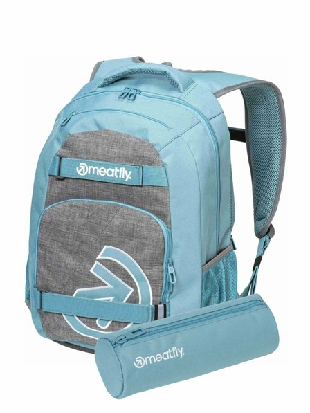 Meatfly Meatfly ruksak Exile Grey Heather / Aqua 24 L + PERNICA | Siva | Volumen 24 L
