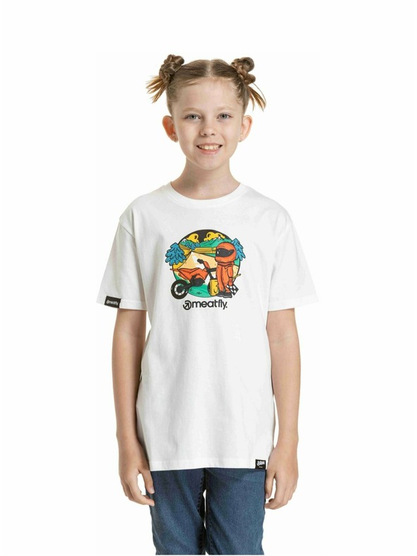 Meatfly Meatfly dječje majice Moto White | Bijela