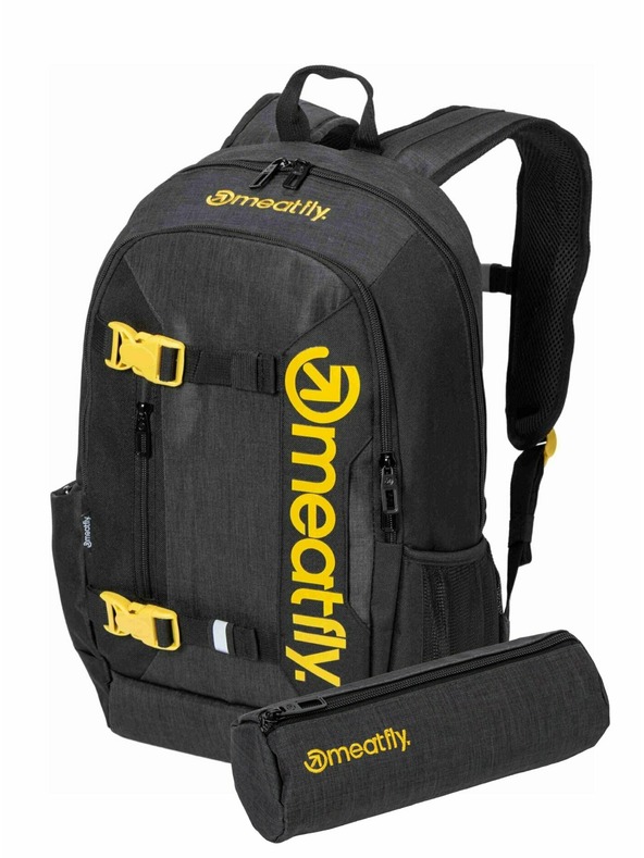 Meatfly Meatfly ruksak Basejumper Black / Charcoal Heather 22 L + BESPLATNA PERNICA | Crna | Volumen 22 L