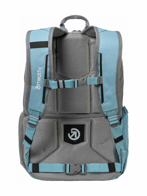 Meatfly Meatfly ruksak Basejumper Grey Heather / Aqua 22 L + PERNICA | Siva | Volumen 22 L