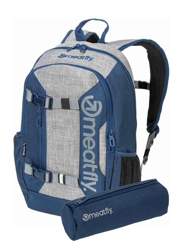 Meatfly Meatfly ruksak Basejumper Blue / Grey Heather 22 L + PERNICA | Siva |Volumen 22 L