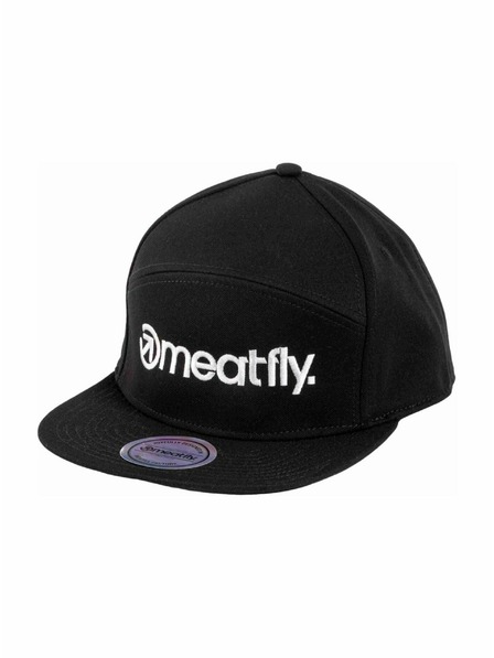 Meatfly Meatfly šilterica Creeper 6 Panel Snapback Black / White Logo | Crna | Veličina