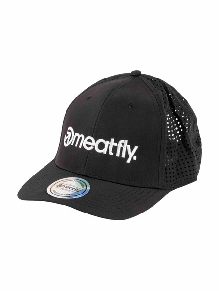 Meatfly Meatfly šilterica Nollie Perfor Cap Black / White Logo | Crna | Veličina