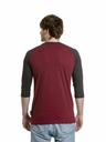Meatfly Meatfly muška majica dugih rukava Reagan Raglan Dark Wine / Charcoal Heather | Siva