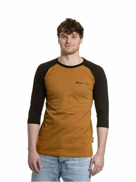 Meatfly Meatfly muška majica s dugim rukavima Reagan Raglan Gold Brown / Black