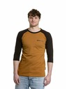 Meatfly Meatfly muška majica s dugim rukavima Reagan Raglan Gold Brown / Black